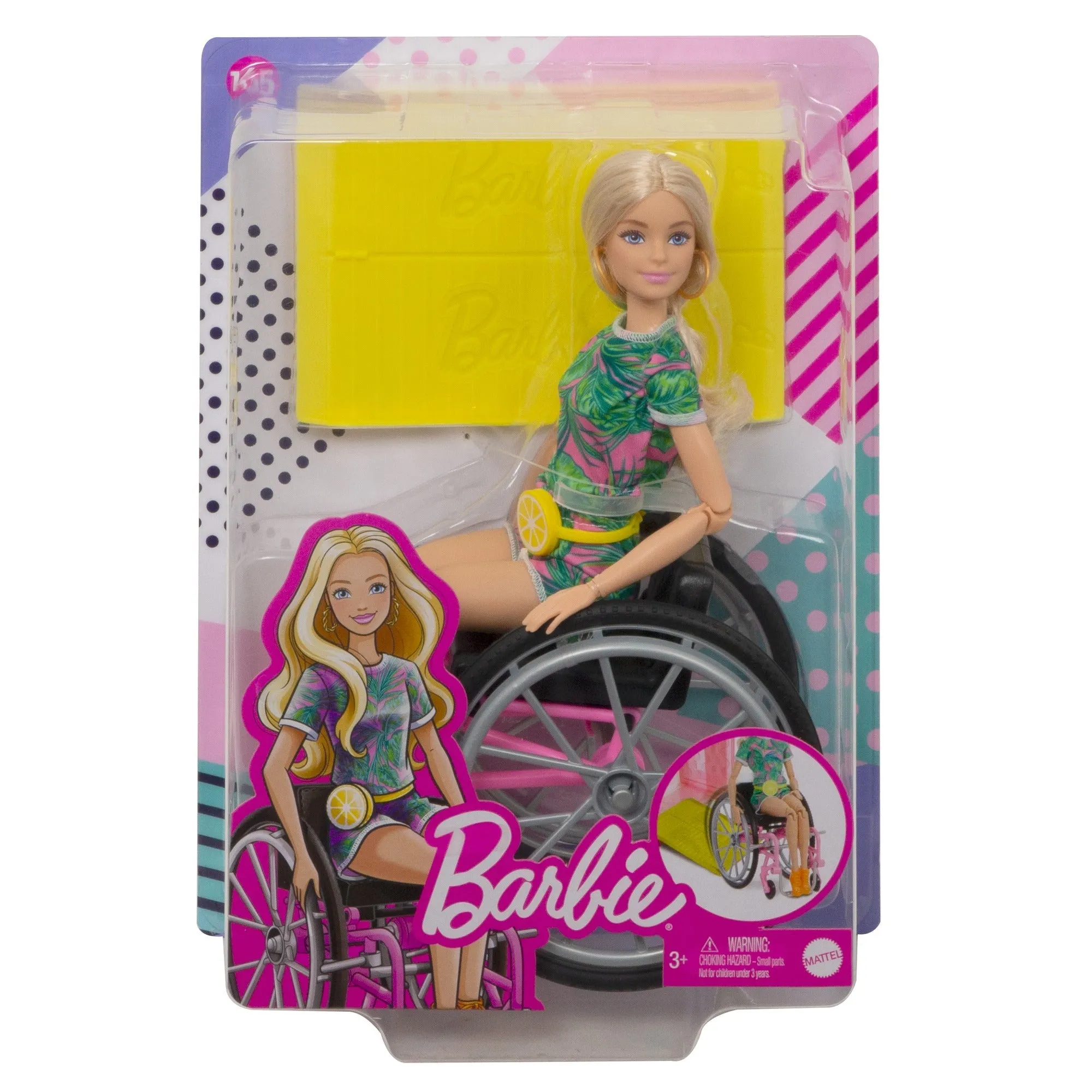 Barbie Fashionista Doll - 165 With Wheelchair And Long Blonde Hair