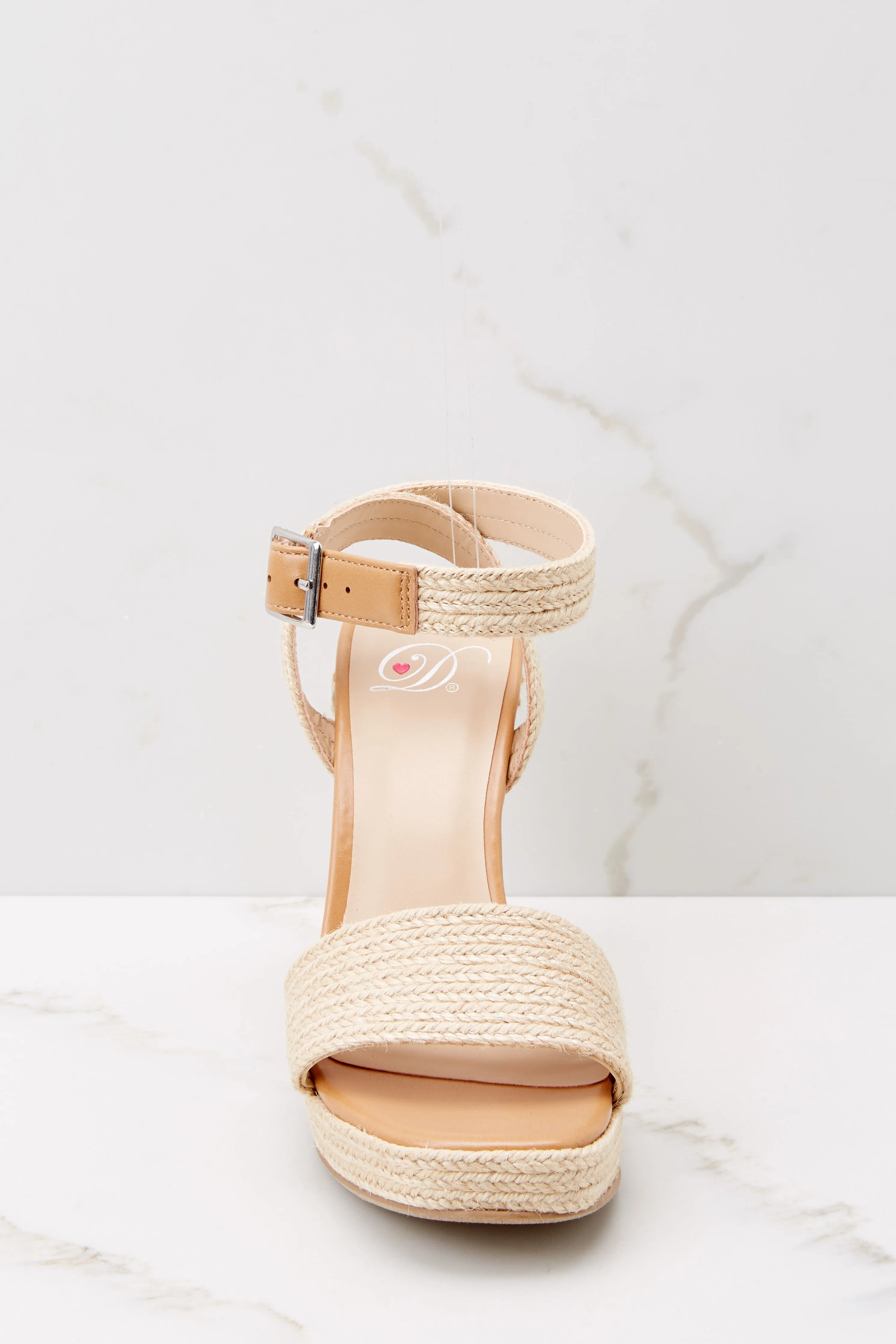 Completely In Love Natural Ankle Strap Heels