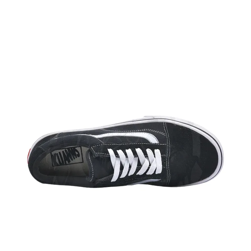 KUANWS Black and White Stylish Sneakers
