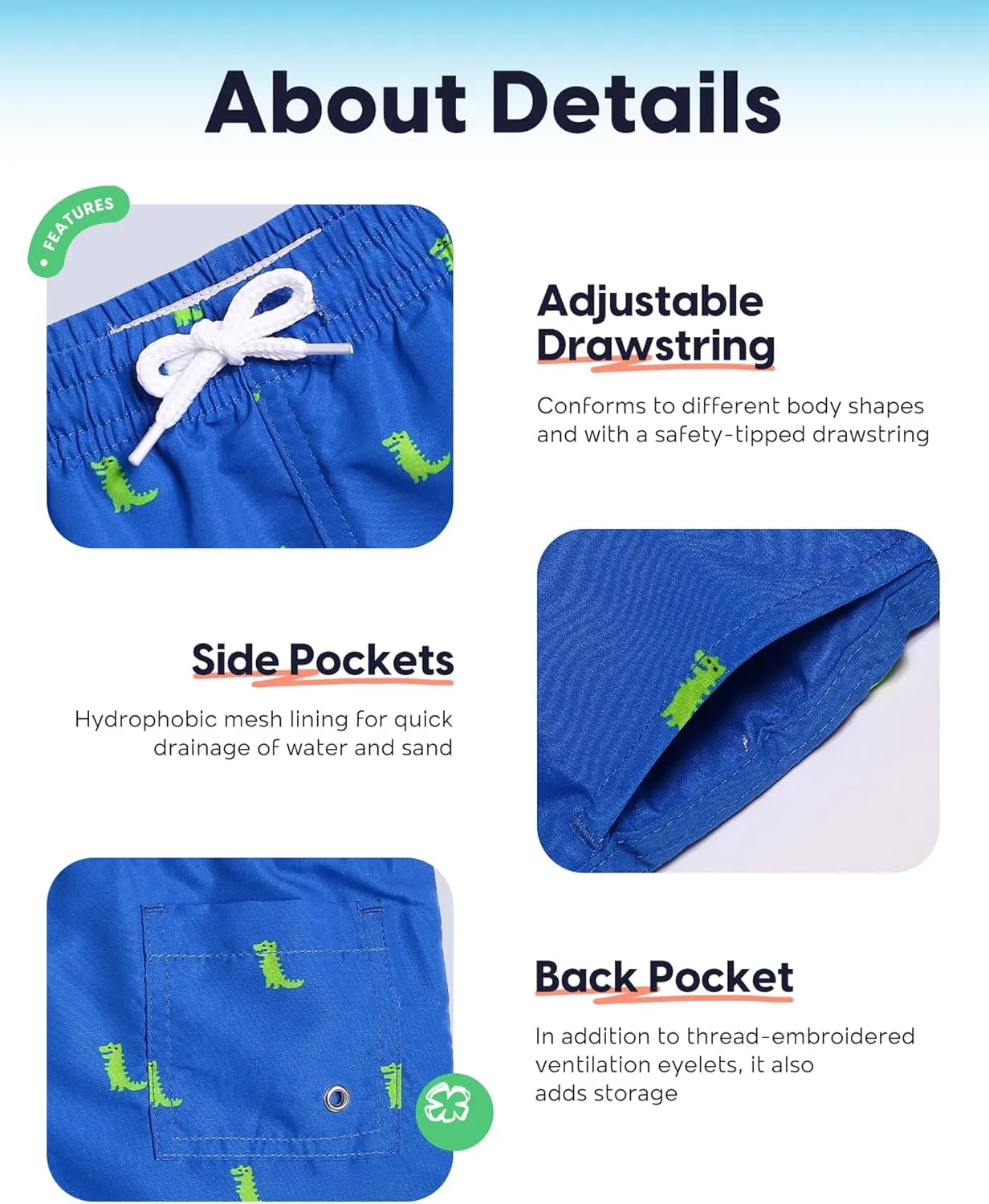 maamgic Swim Trunks Boys Toddler Bathing Suits for Kids Swimwear Baby Boy Swimsuit Boys Swim Shorts