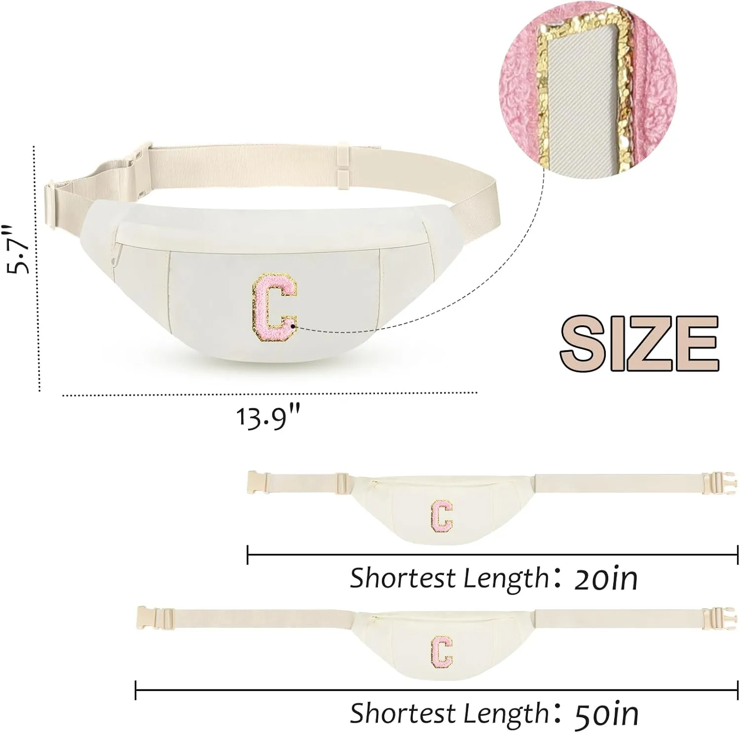MAXTOP Large Crossbody Fanny Pack with 4-Zipper Pockets,Gifts for Enjoy Sports Festival Workout Traveling Running Casual Hands-Free Wallets Waist Pack Phone Bag Carrying All Phones
