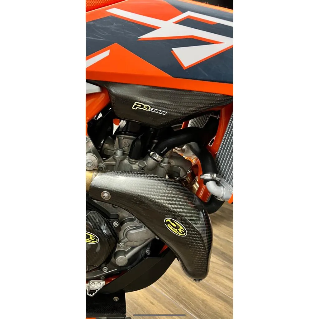 P3 Carbon Fiber Header Heat Shield For KTM/HUS/GASGAS | 201086