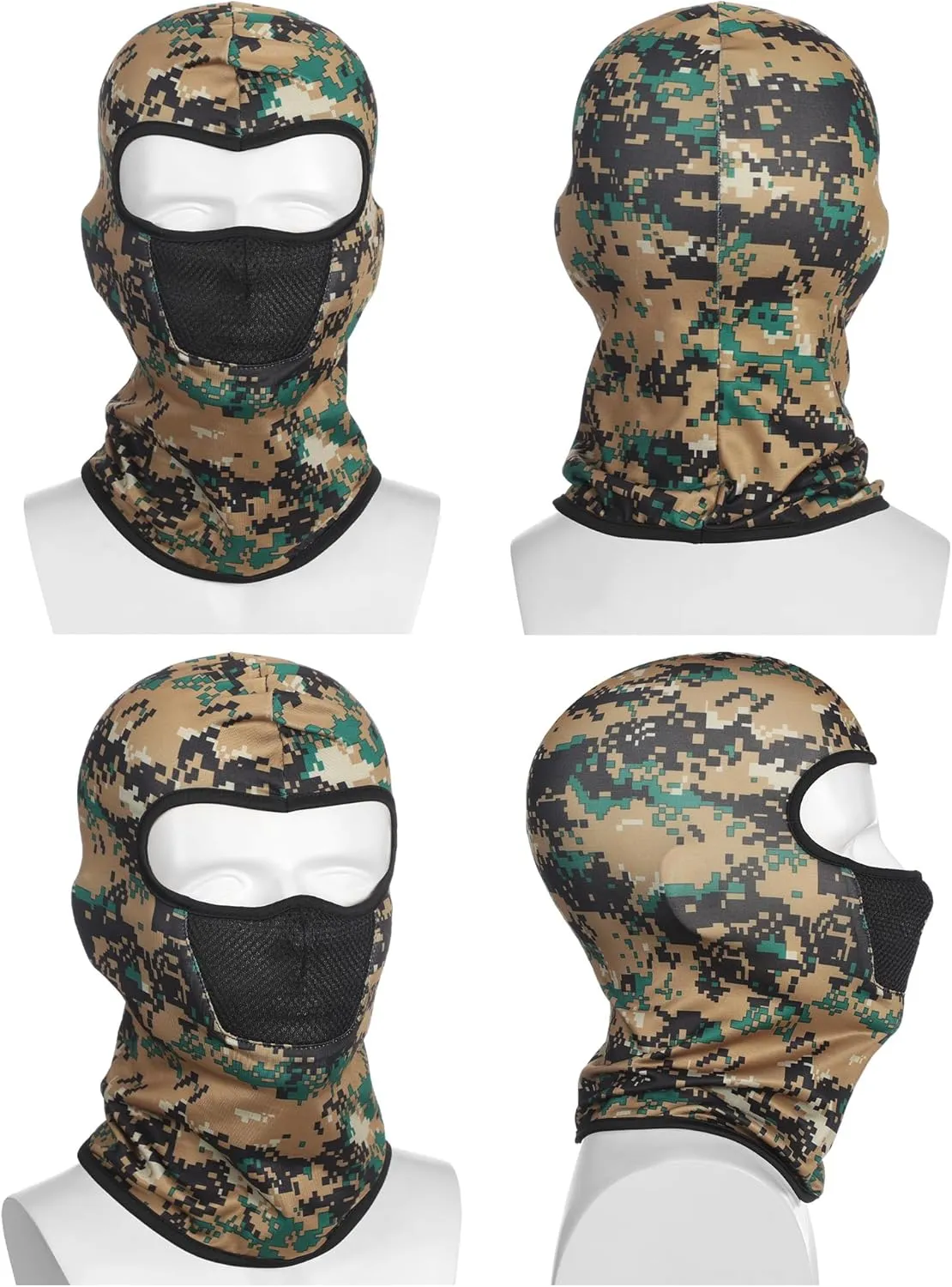 SATINIOR 9 Pcs Balaclava Ski Mask Sun Full Face Mask for Men Women Camo Face Cover Breathable UV Protection for Outdoor Sport