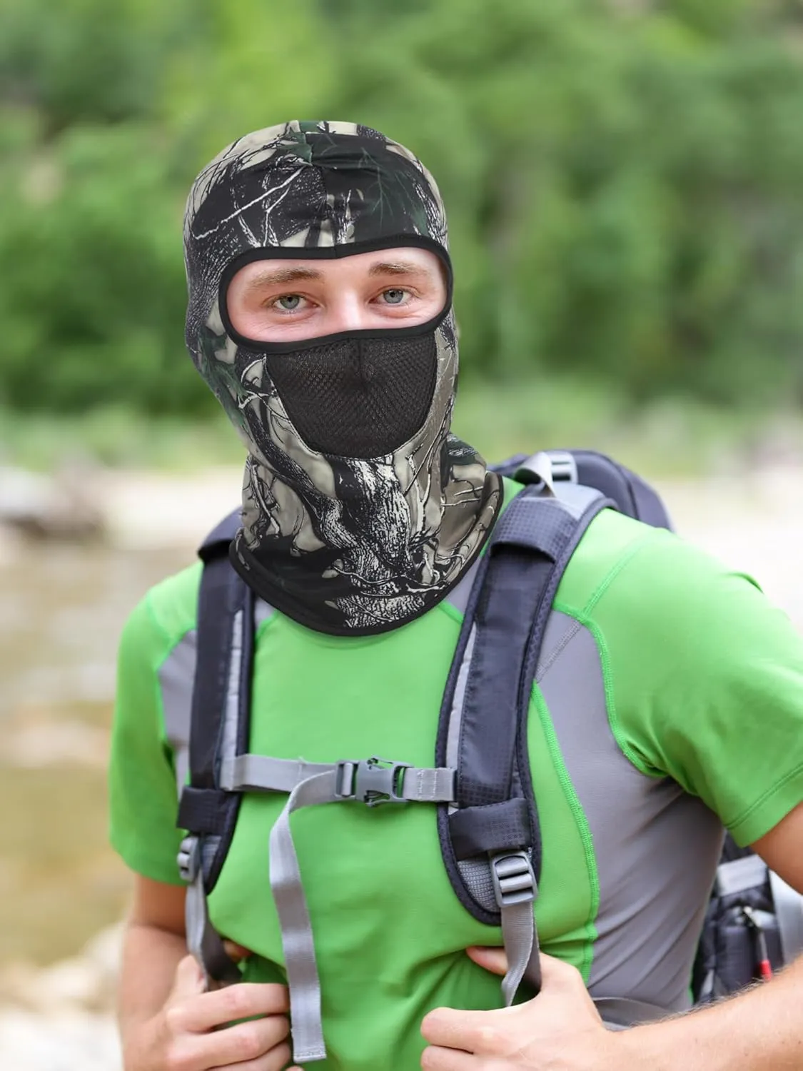 SATINIOR 9 Pcs Balaclava Ski Mask Sun Full Face Mask for Men Women Camo Face Cover Breathable UV Protection for Outdoor Sport