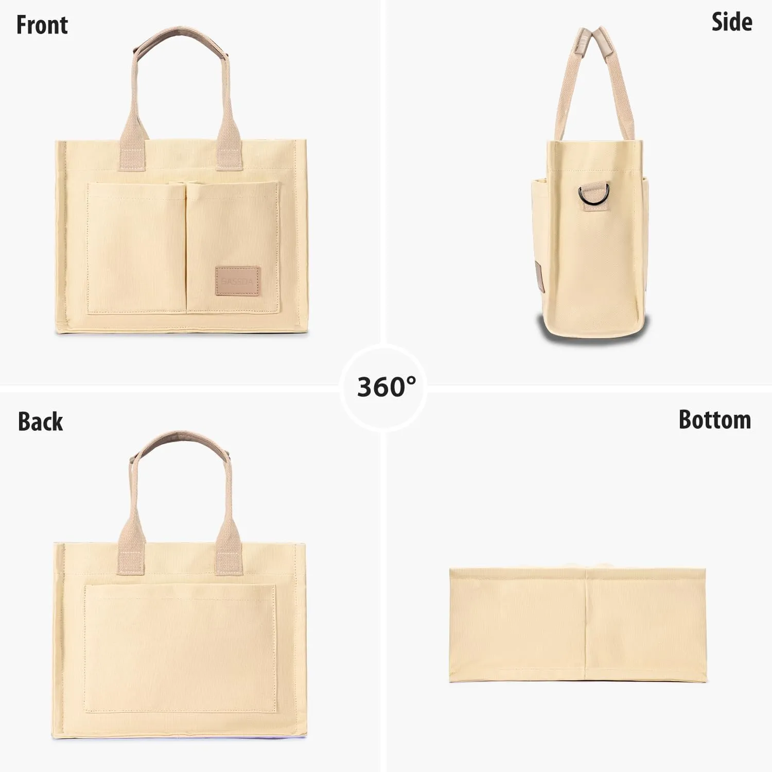 Tote Bags for Women Canvas Tote Purse Crossbody Bags with Pockets Top Handle Shoulder Handbags Satchel Bags for Women